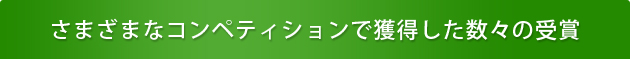 さまざまなコンペティションで獲得した数々の受賞